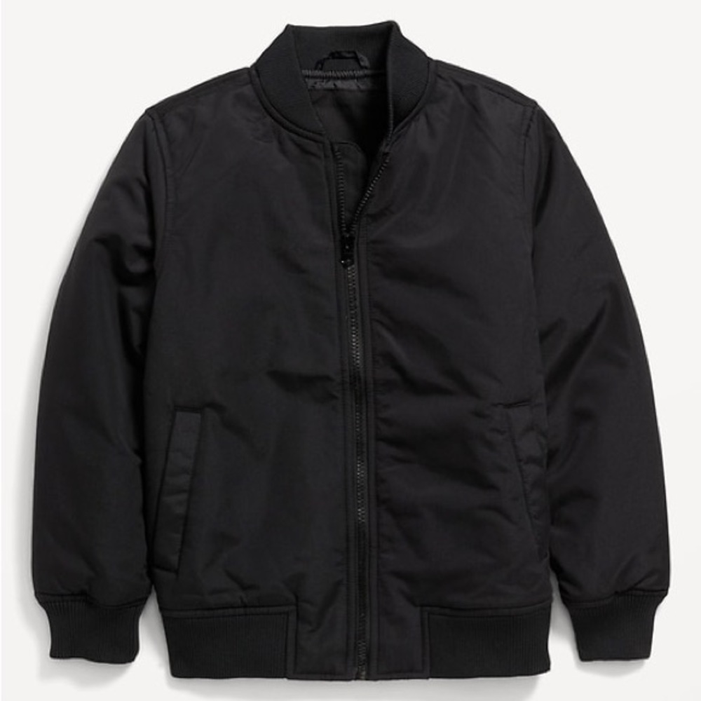 Old Navy Classic Black Bomber Jacket, Size M (8)